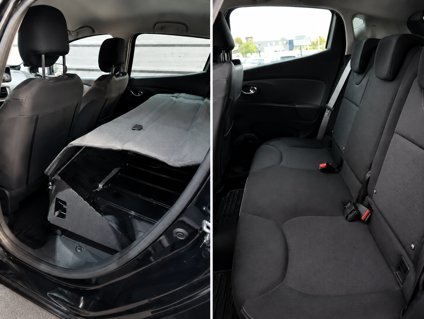 Avant / Après — Renault Clio IV transformation 2 places en 5 places homologuée